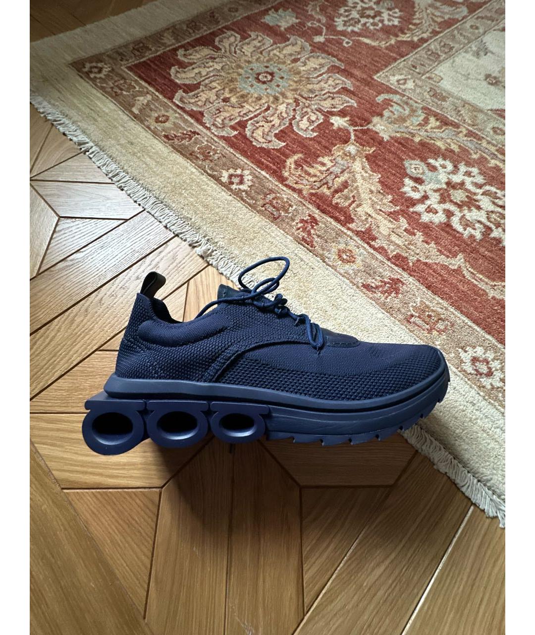 FERRAGAMO Темно-синие низкие кроссовки / кеды, фото 8
