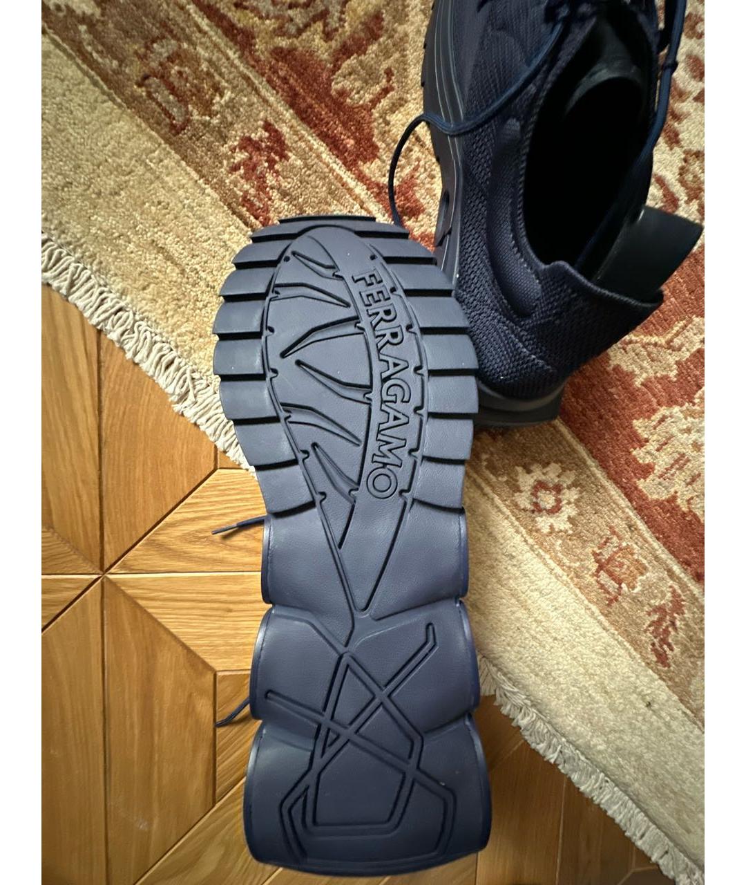 FERRAGAMO Темно-синие низкие кроссовки / кеды, фото 5