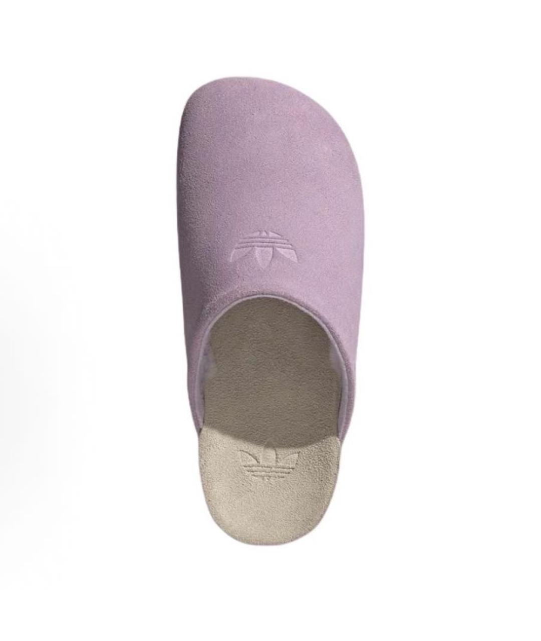 ADIDAS Фиолетовые замшевые сабо, фото 2
