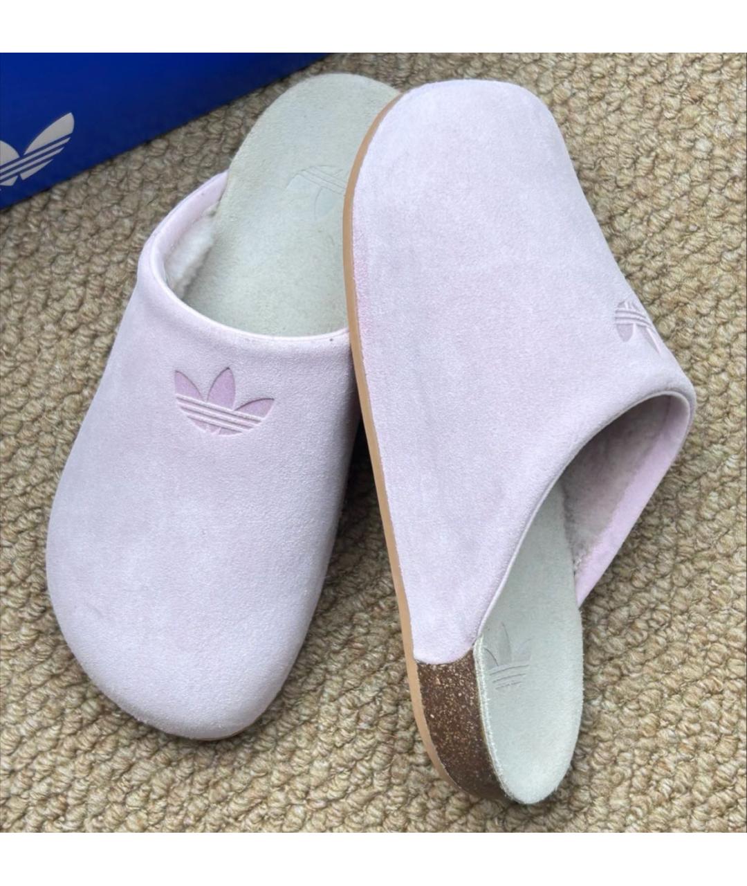 ADIDAS Фиолетовые замшевые сабо, фото 8