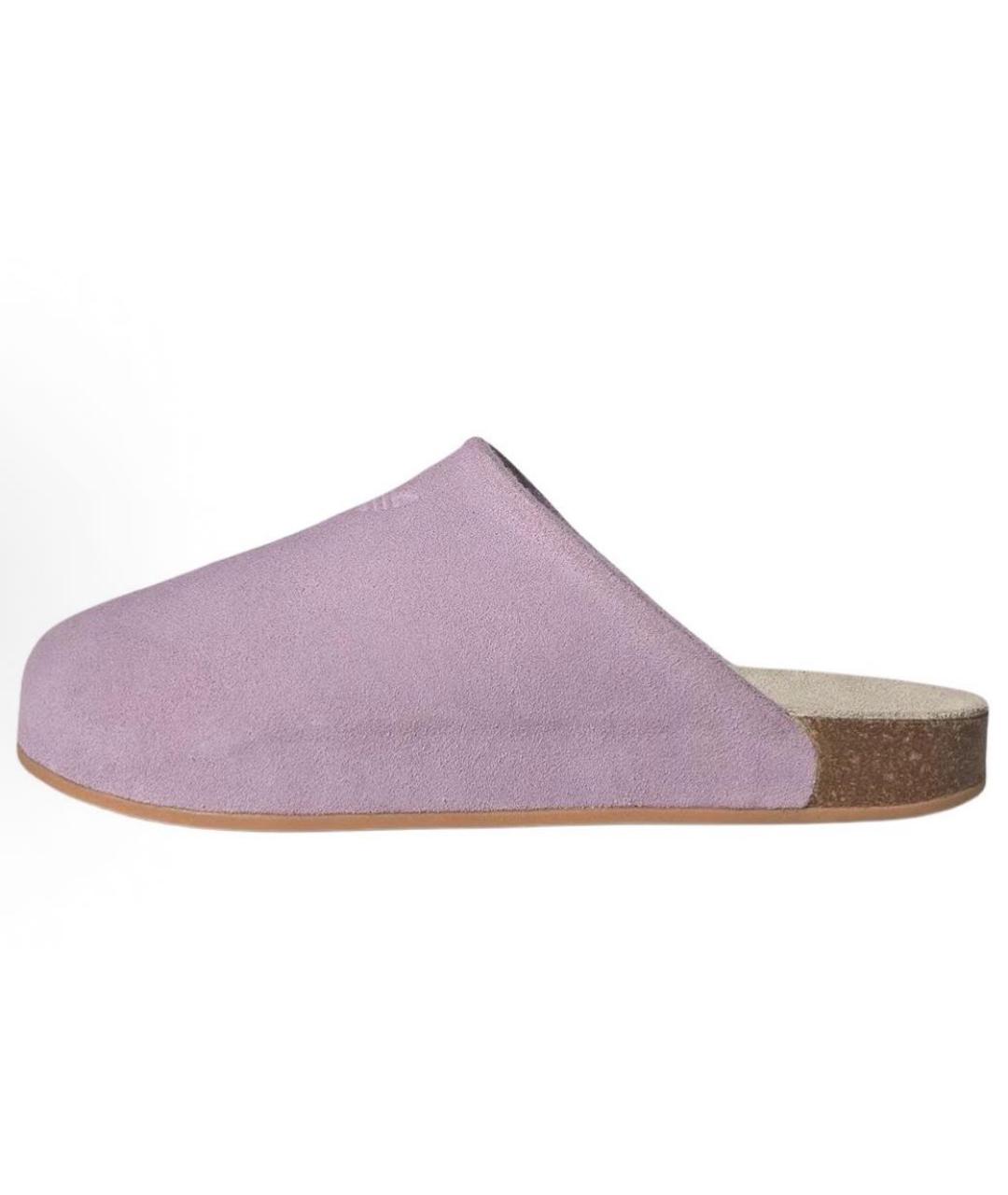 ADIDAS Фиолетовые замшевые сабо, фото 9