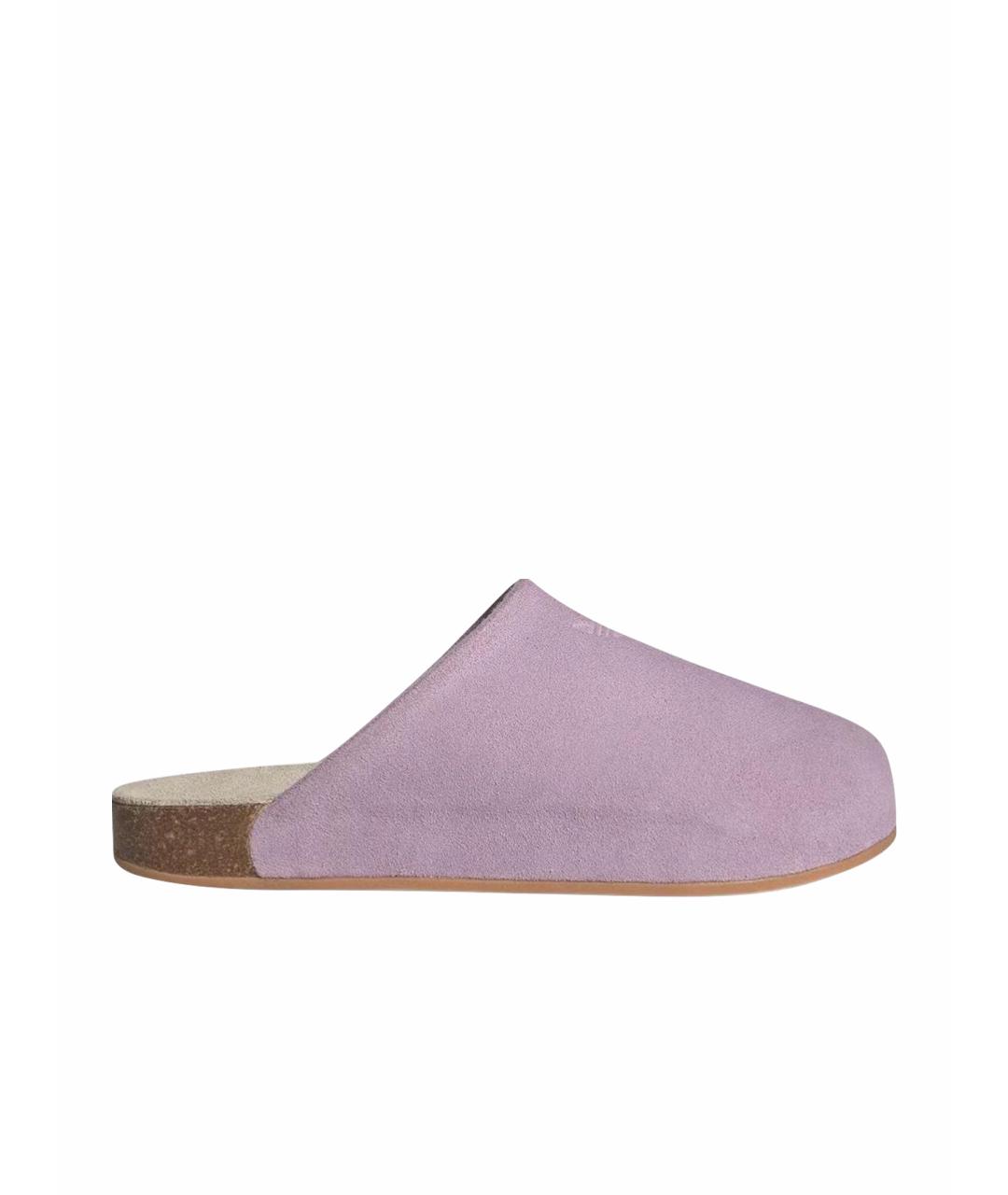 ADIDAS Фиолетовые замшевые сабо, фото 1