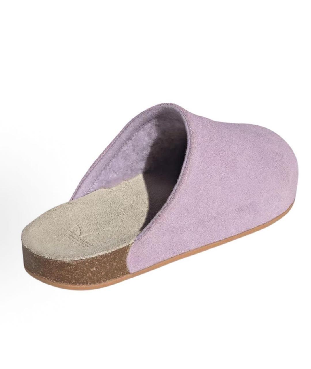ADIDAS Фиолетовые замшевые сабо, фото 4