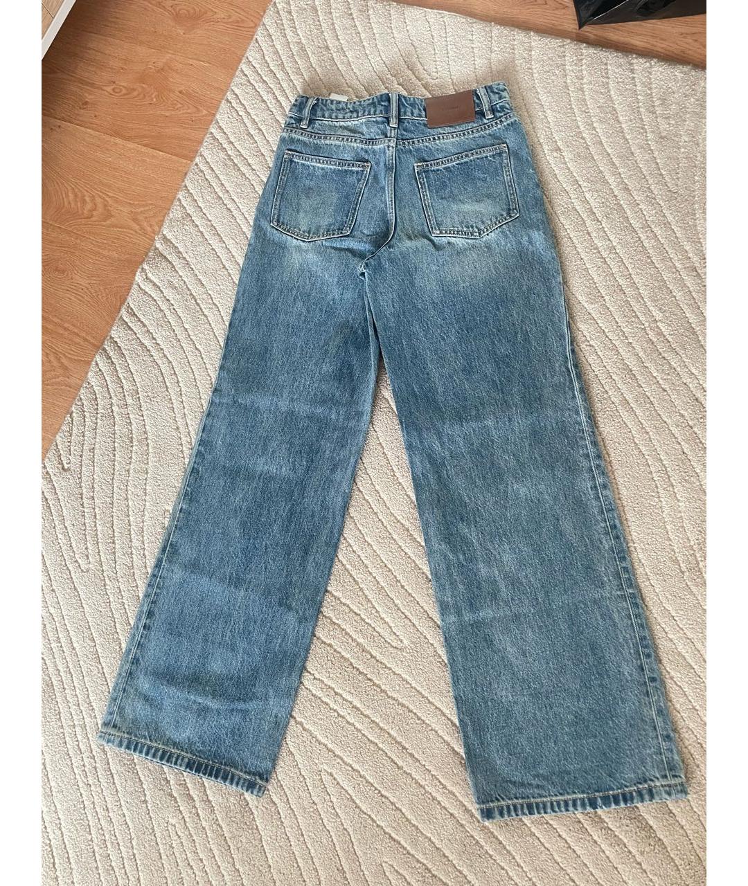 12 STOREEZ Голубые хлопковые джинсы клеш, фото 2