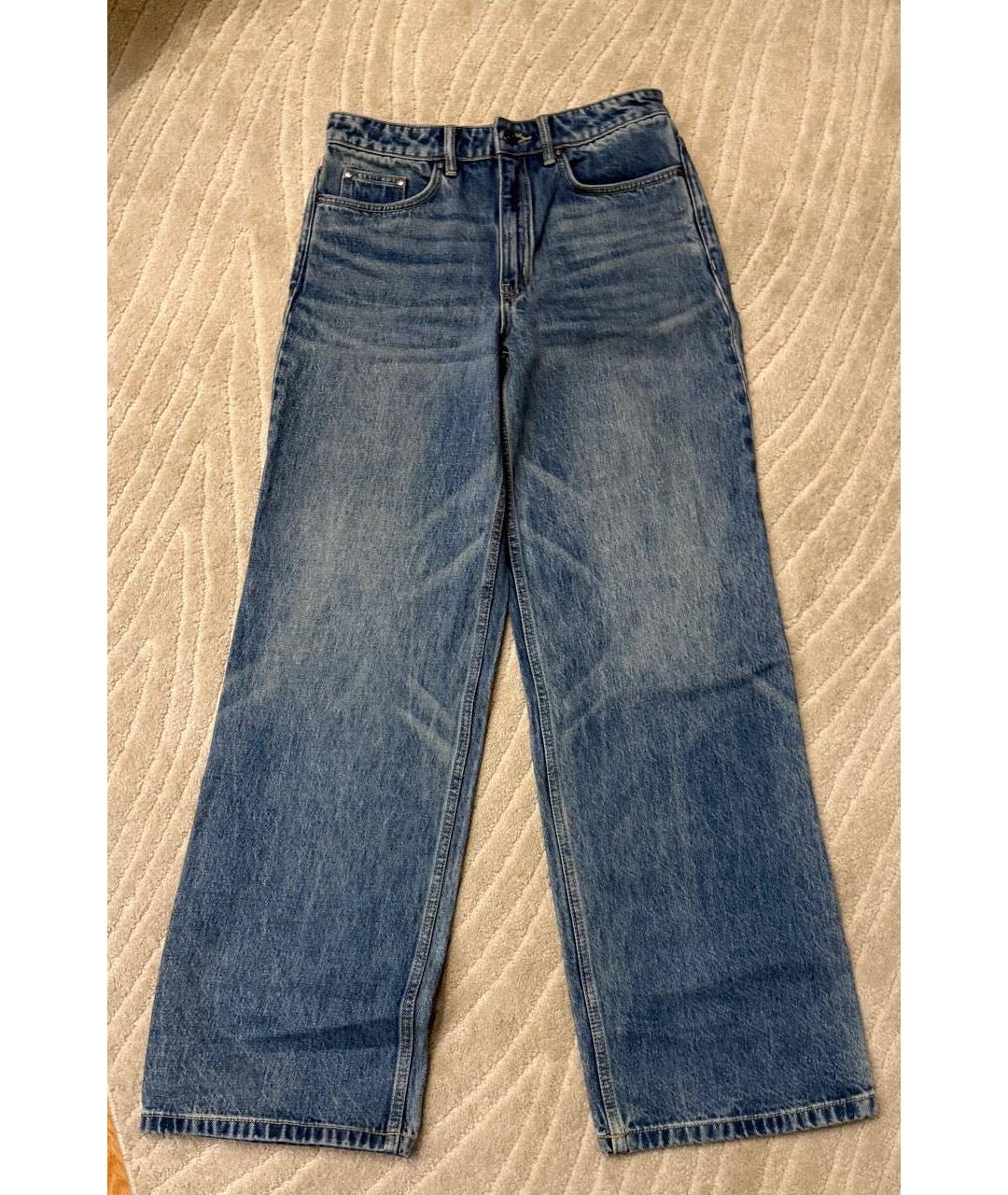 12 STOREEZ Голубые хлопковые джинсы клеш, фото 5