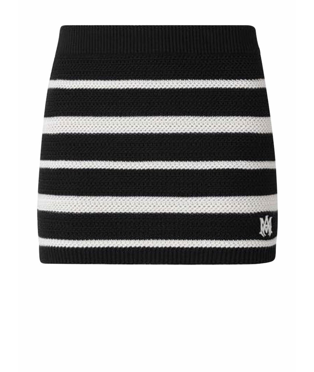 AMIRI Черная хлопковая юбка мини, фото 1