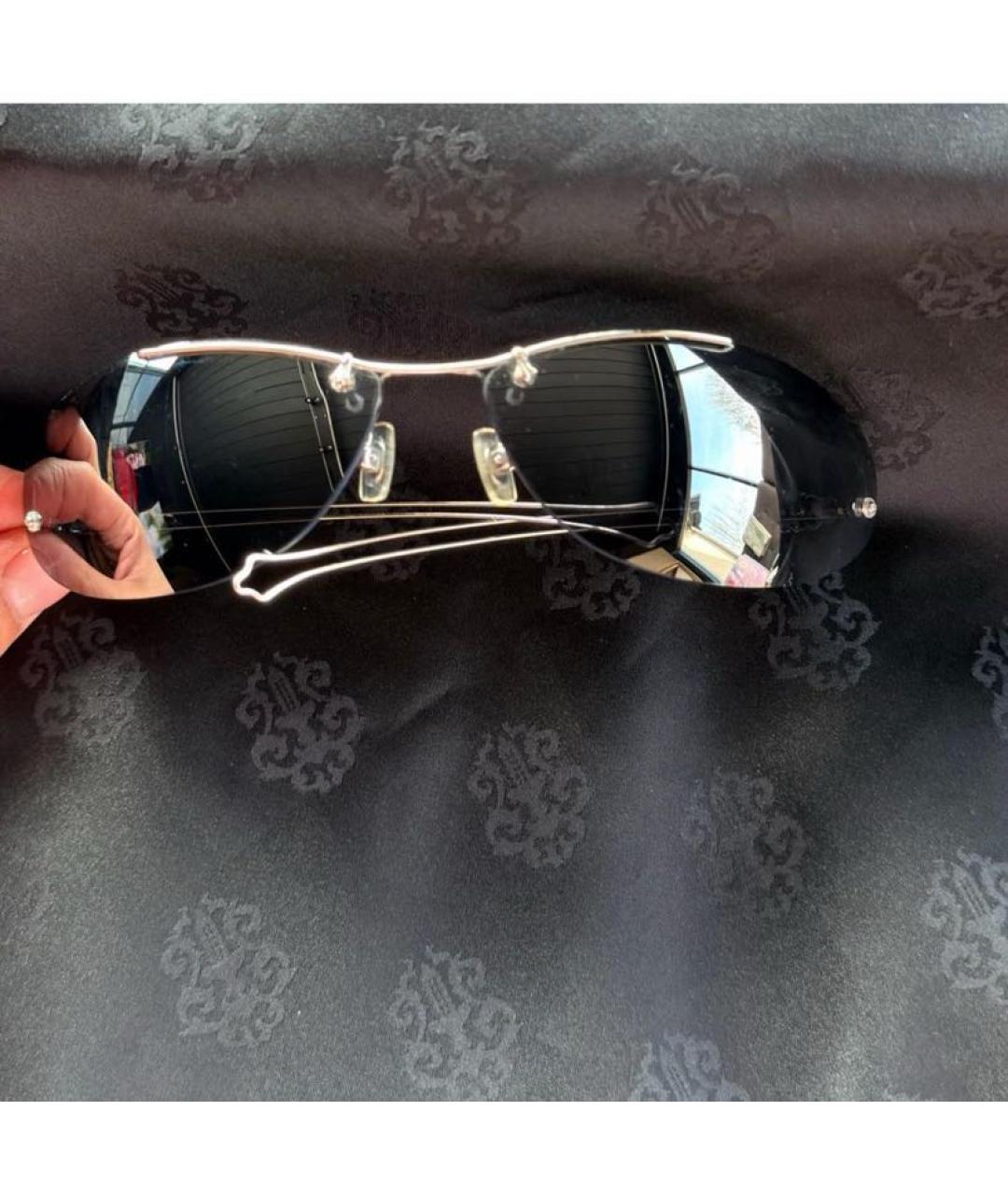 CHROME HEARTS Черные металлические солнцезащитные очки, фото 3