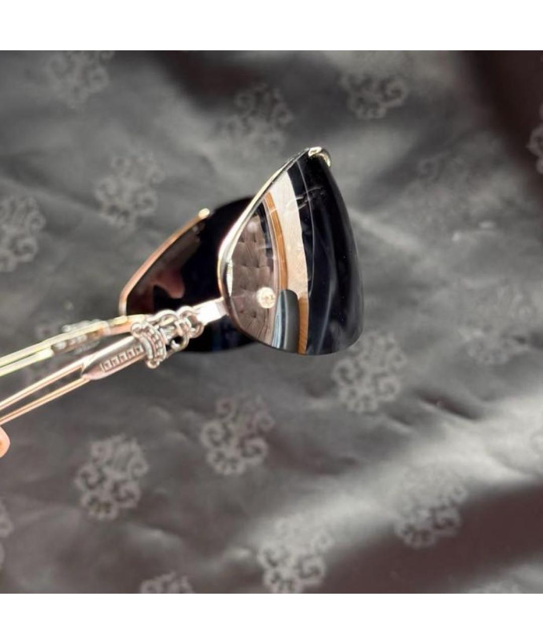 CHROME HEARTS Черные металлические солнцезащитные очки, фото 5