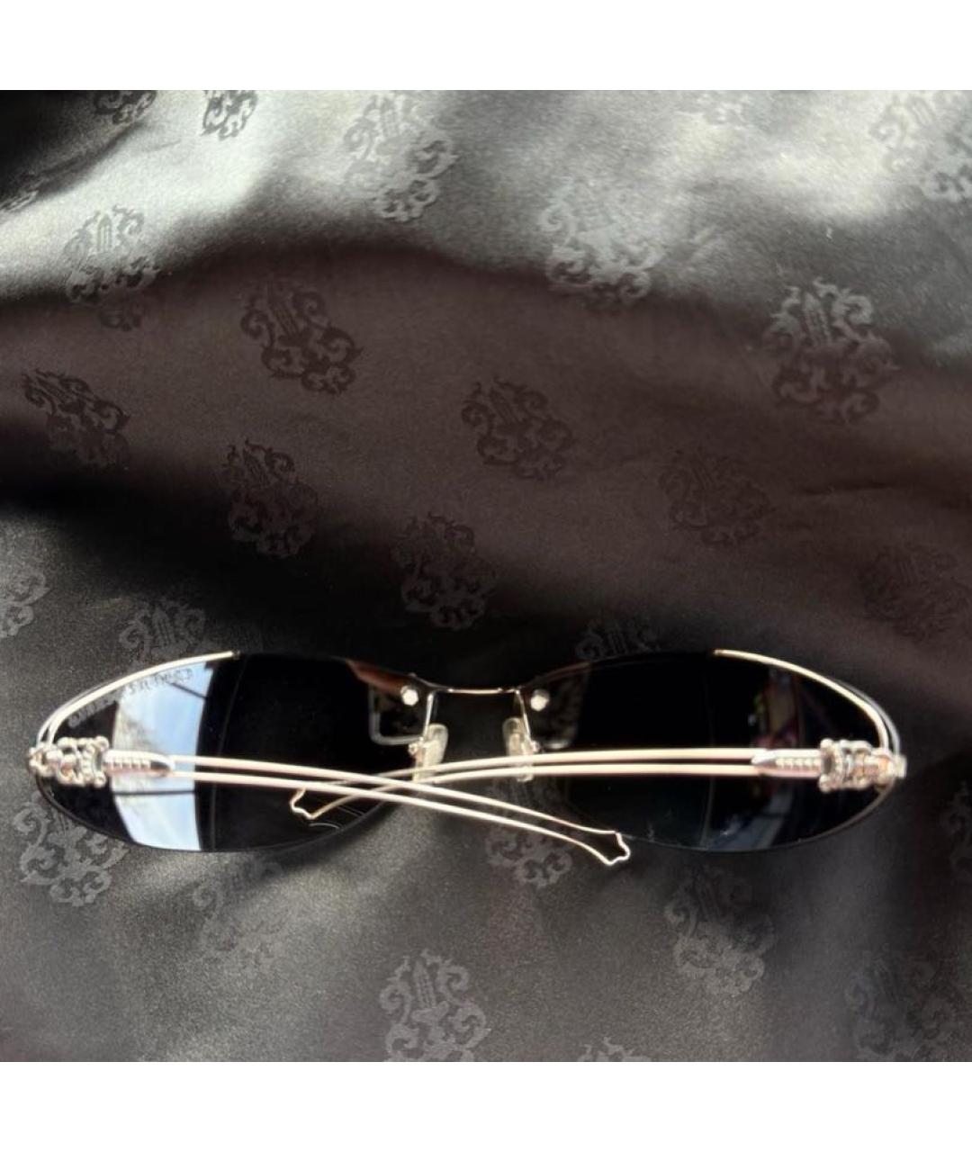 CHROME HEARTS Черные металлические солнцезащитные очки, фото 2