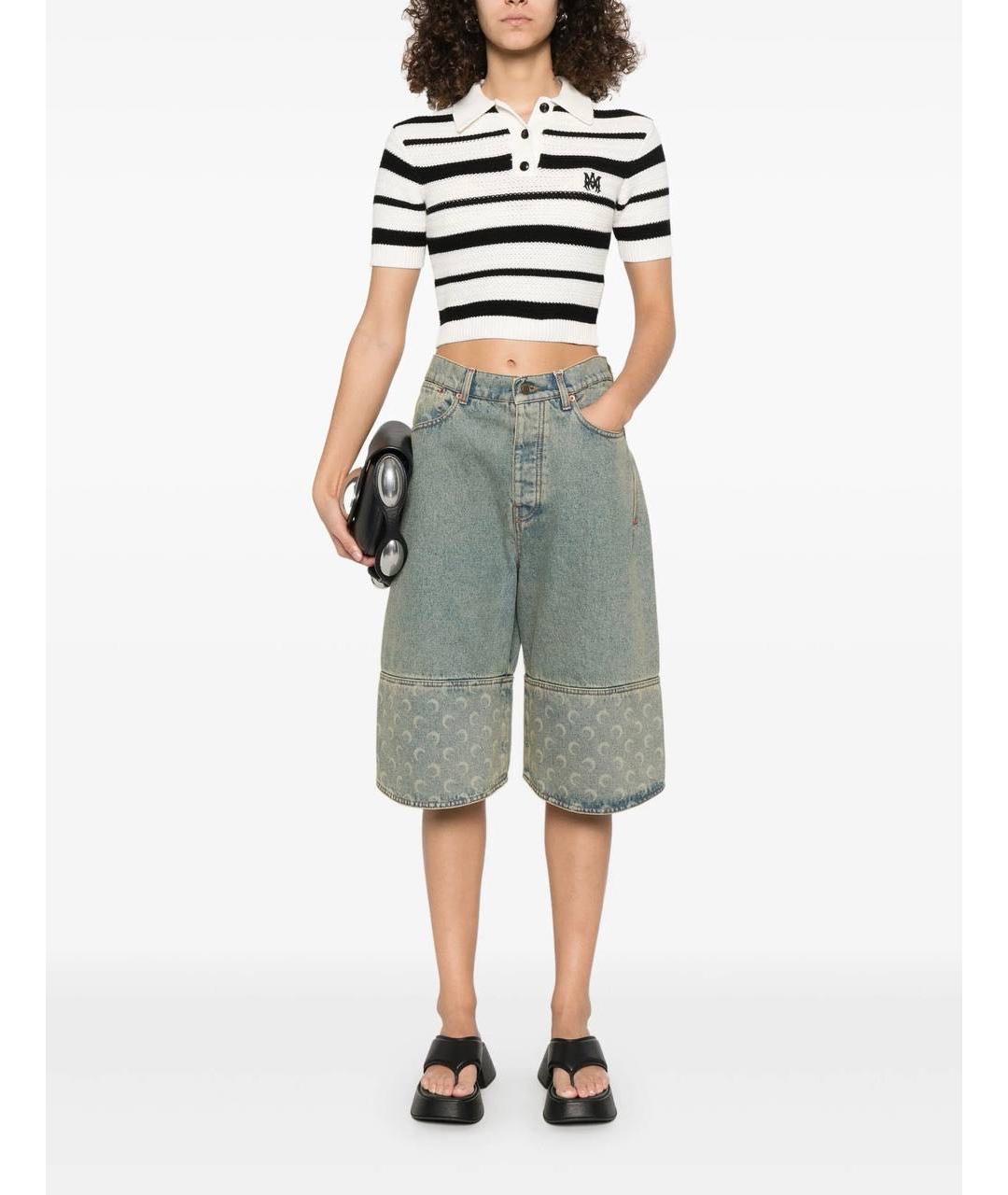 AMIRI Черная хлопковая футболка, фото 4