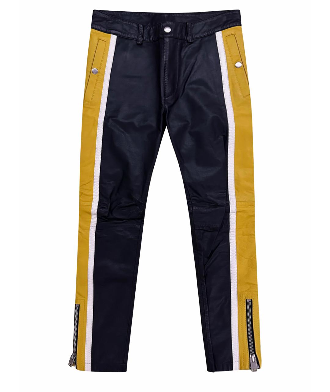 DIESEL BLACK GOLD Мульти кожаные повседневные брюки, фото 1