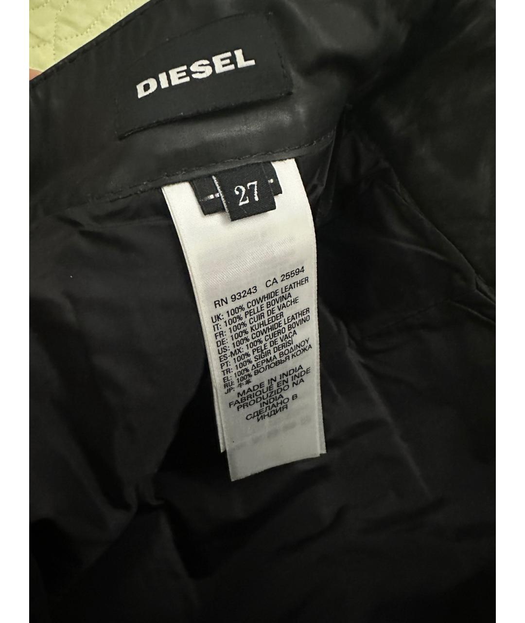 DIESEL BLACK GOLD Мульти кожаные повседневные брюки, фото 9