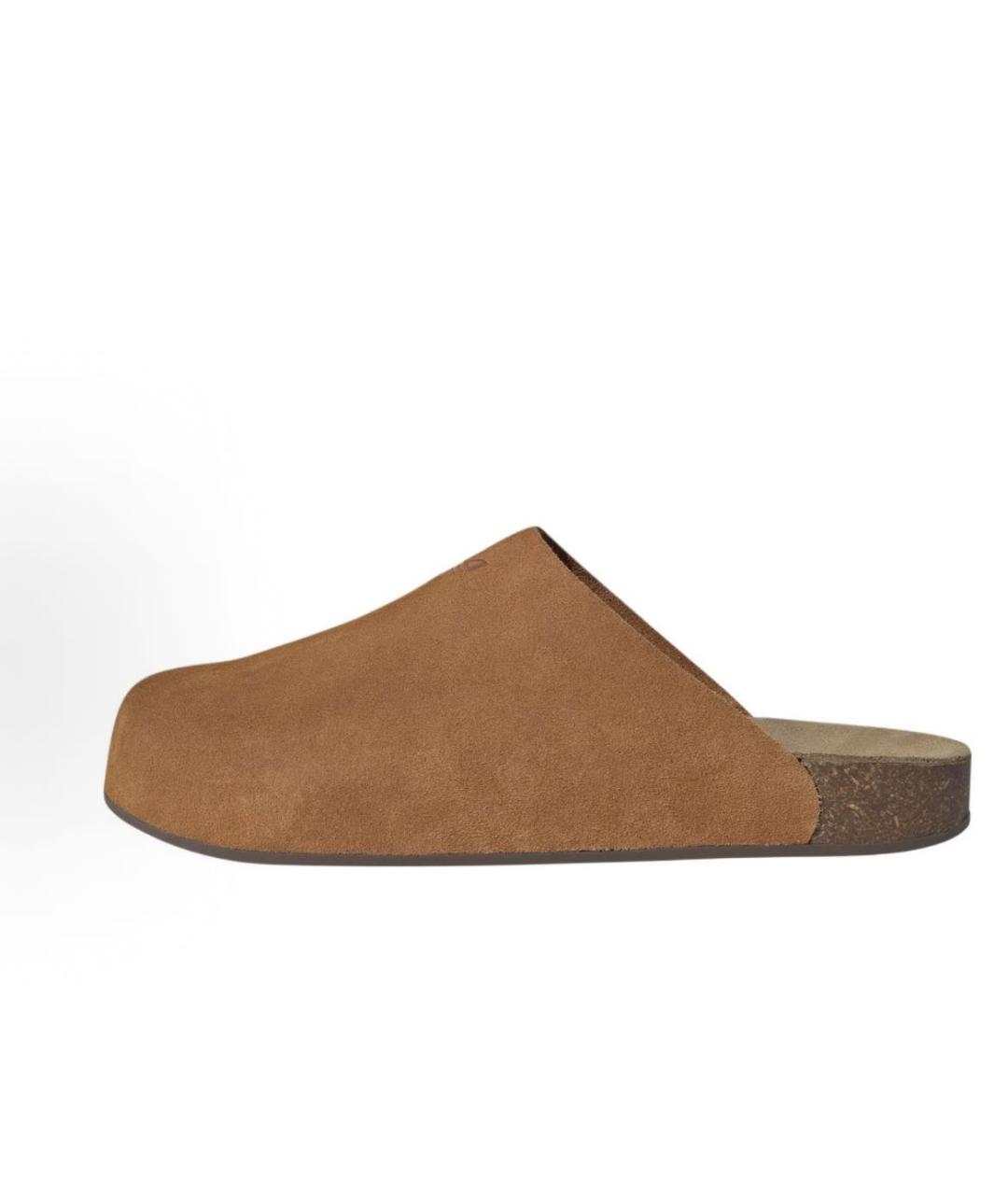 ADIDAS Коричневые замшевые шлепанцы, фото 9
