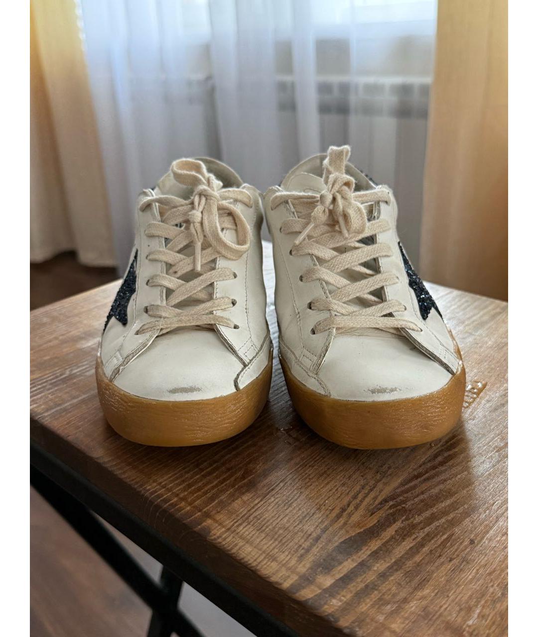 GOLDEN GOOSE DELUXE BRAND Белые кожаные кеды, фото 2