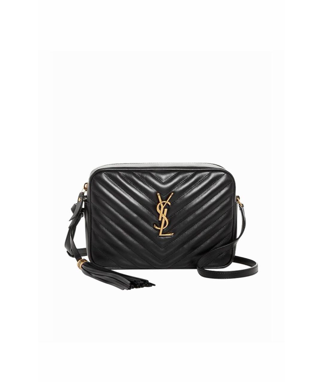SAINT LAURENT Черная кожаная сумка через плечо, фото 5
