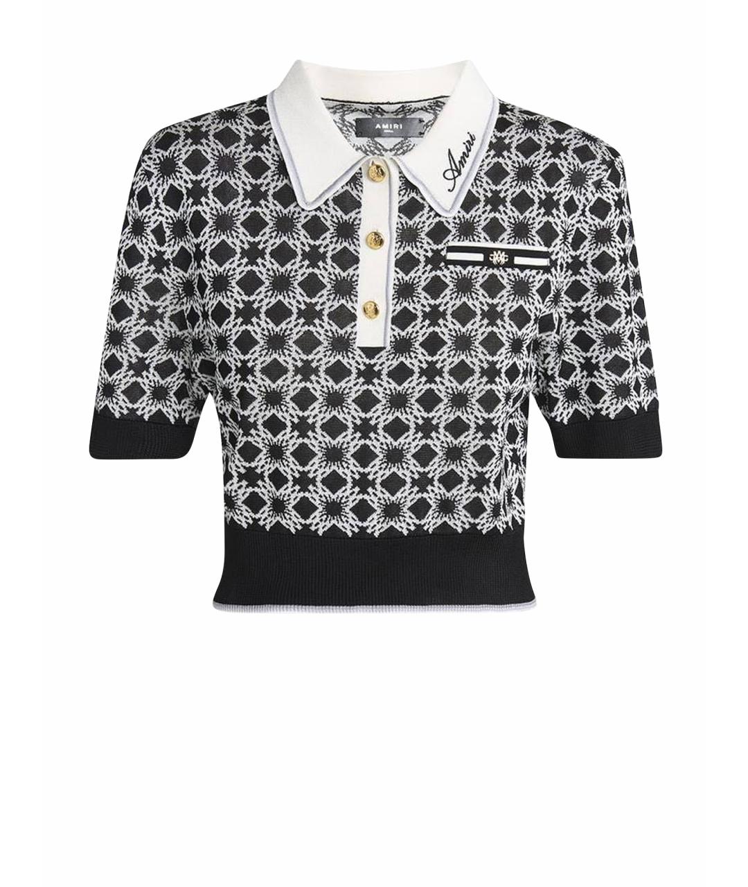 AMIRI Черная вискозная футболка, фото 1