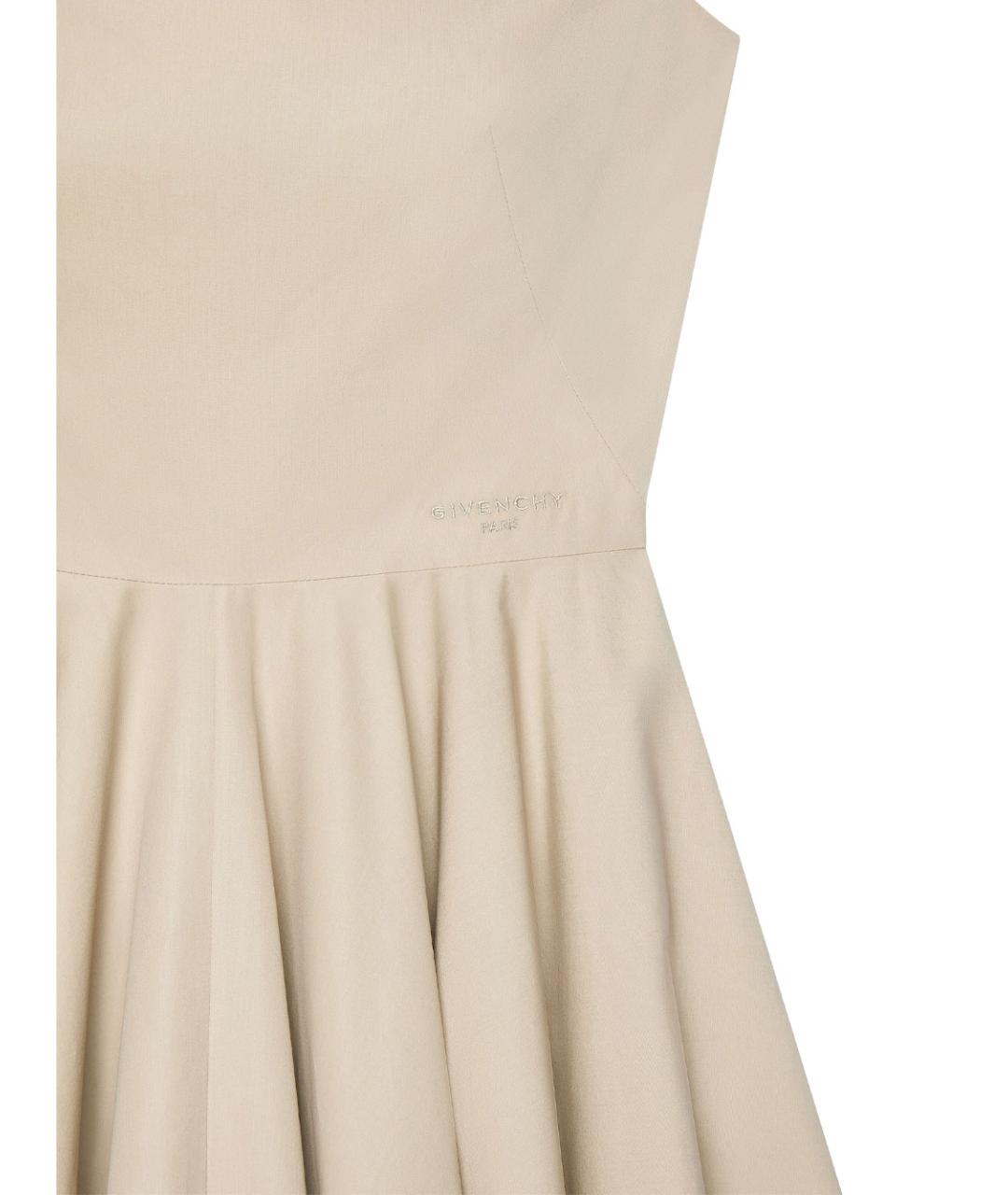 GIVENCHY Бежевое хлопковое повседневное платье, фото 3