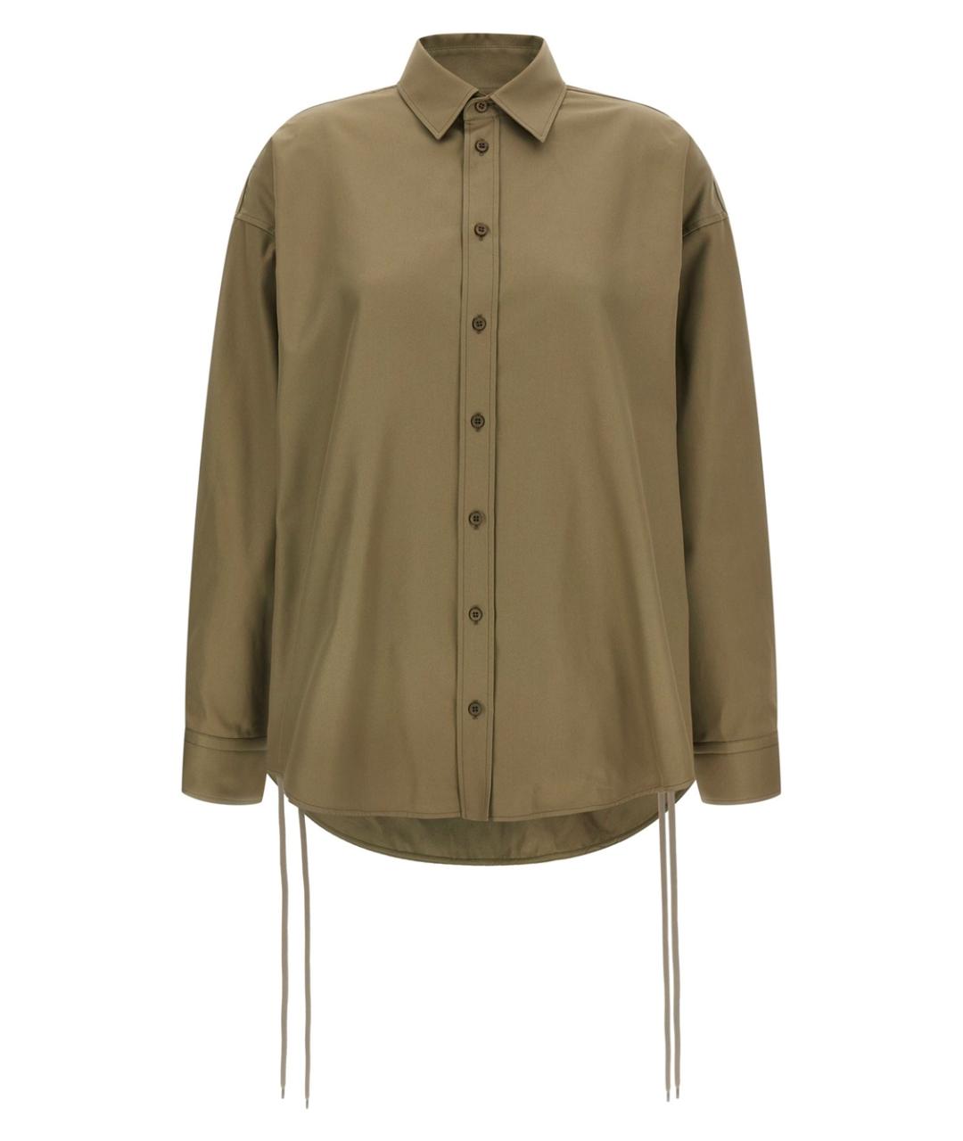 BALENCIAGA Зеленая хлопковая юбка миди, фото 1