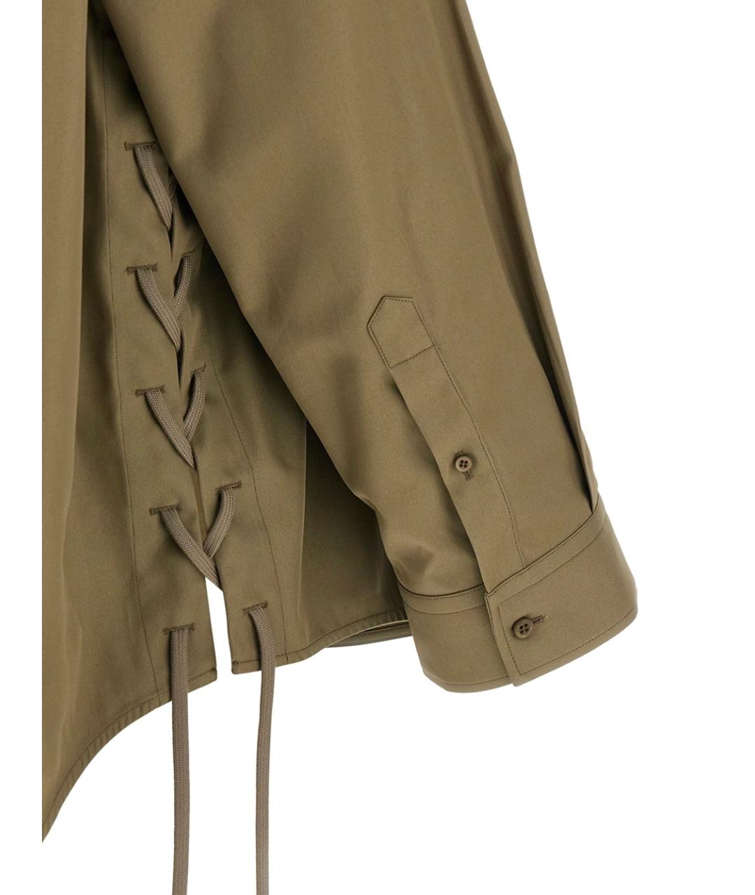 BALENCIAGA Зеленая хлопковая юбка миди, фото 3