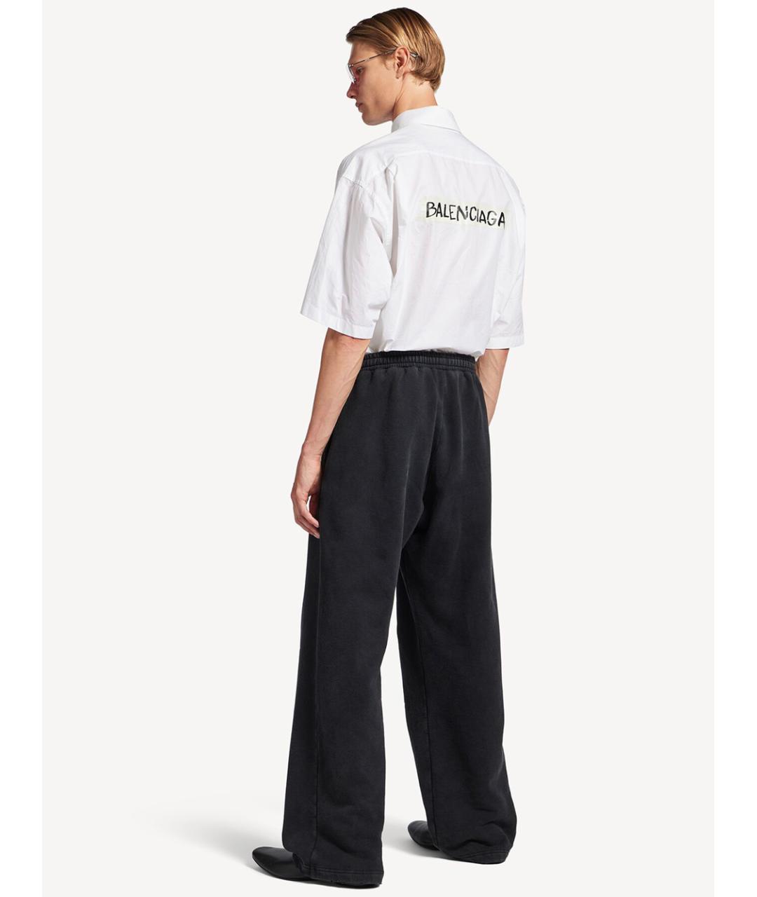 BALENCIAGA Белая хлопковая кэжуал рубашка, фото 4