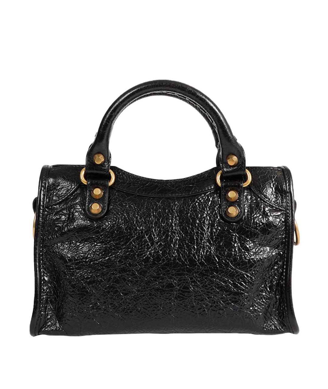 BALENCIAGA Черная кожаная сумка через плечо, фото 3