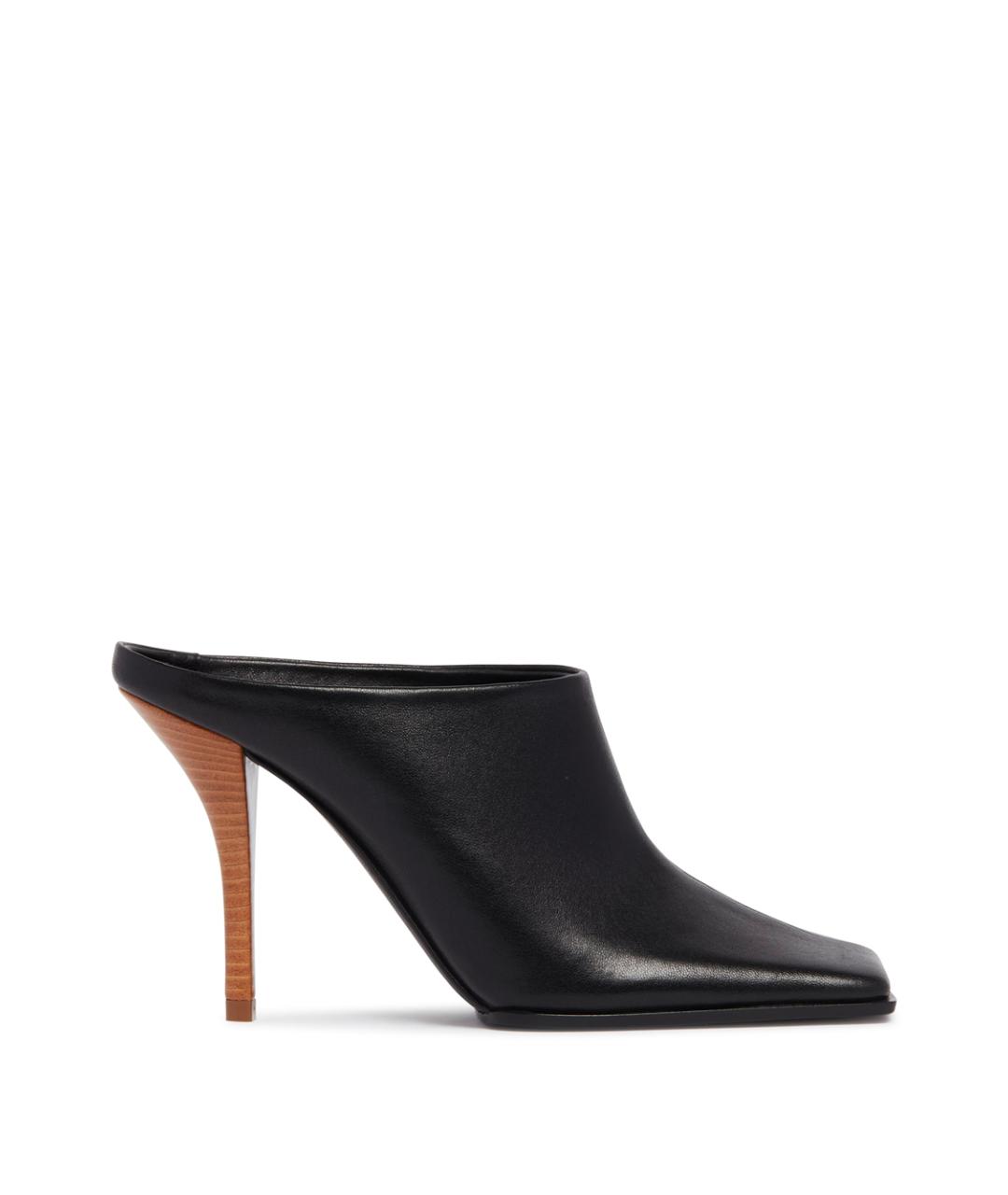 ALAIA Черные кожаные мюли, фото 1
