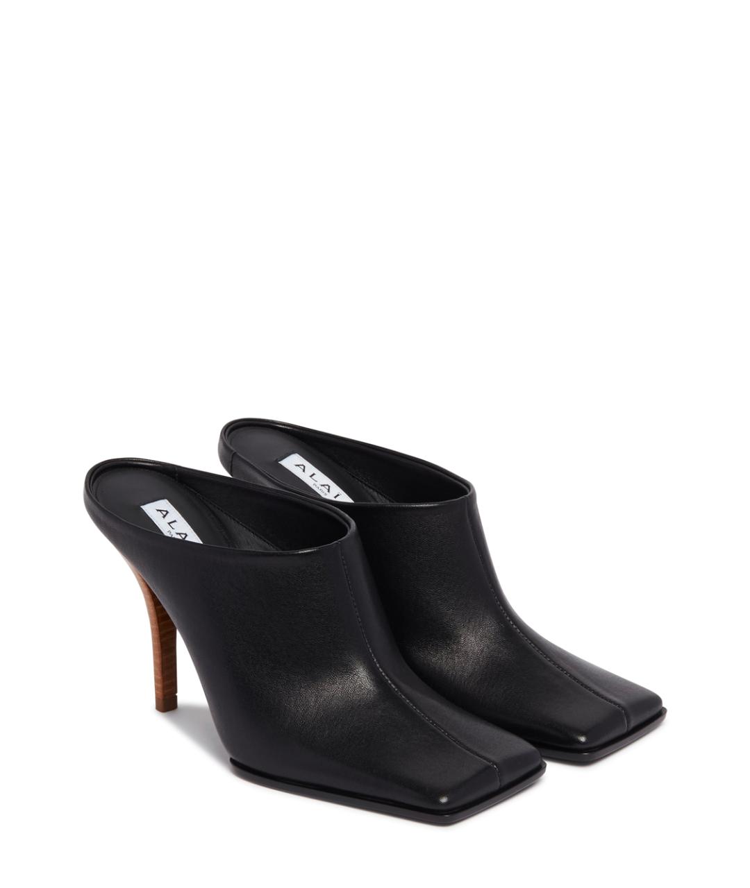 ALAIA Черные кожаные мюли, фото 3
