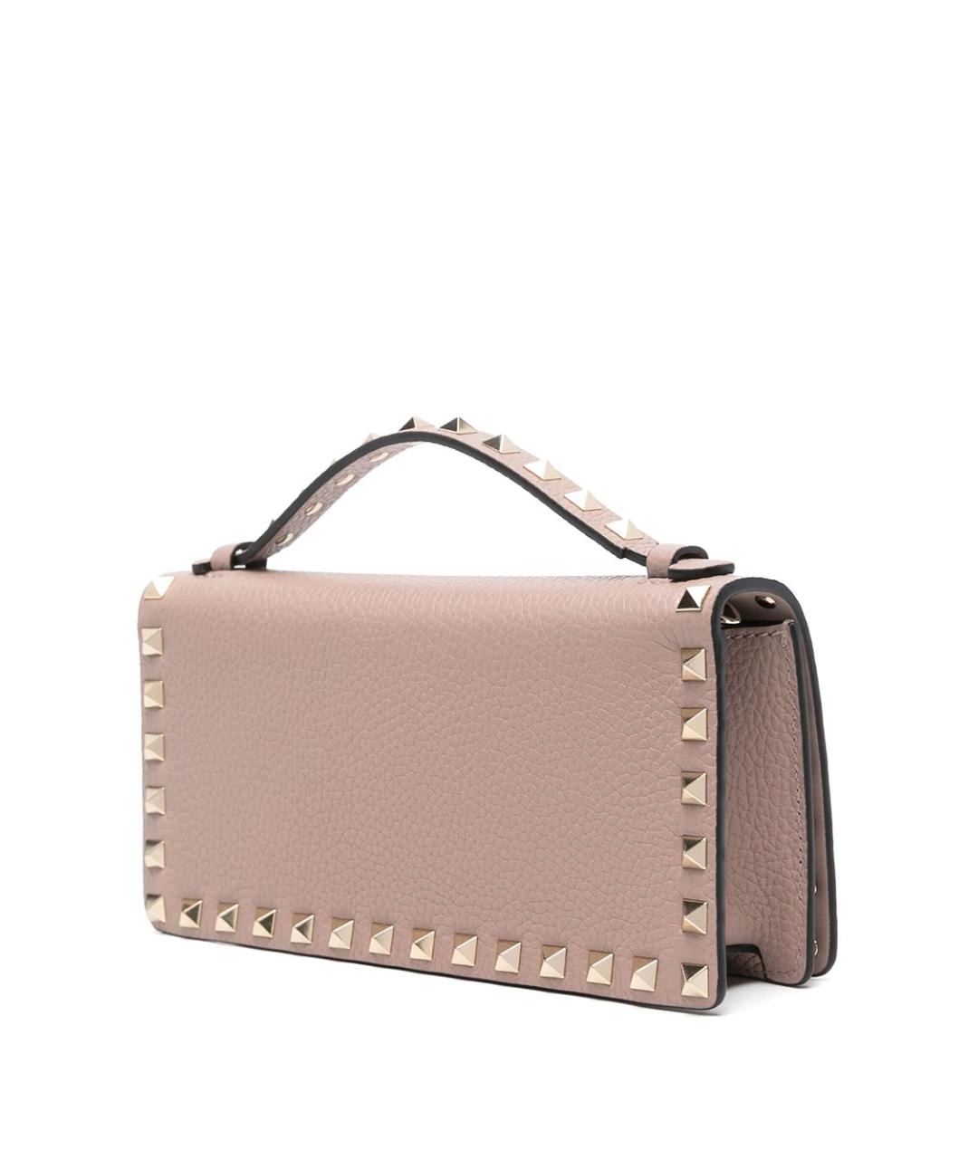 VALENTINO Розовый кожаный кошелек, фото 3