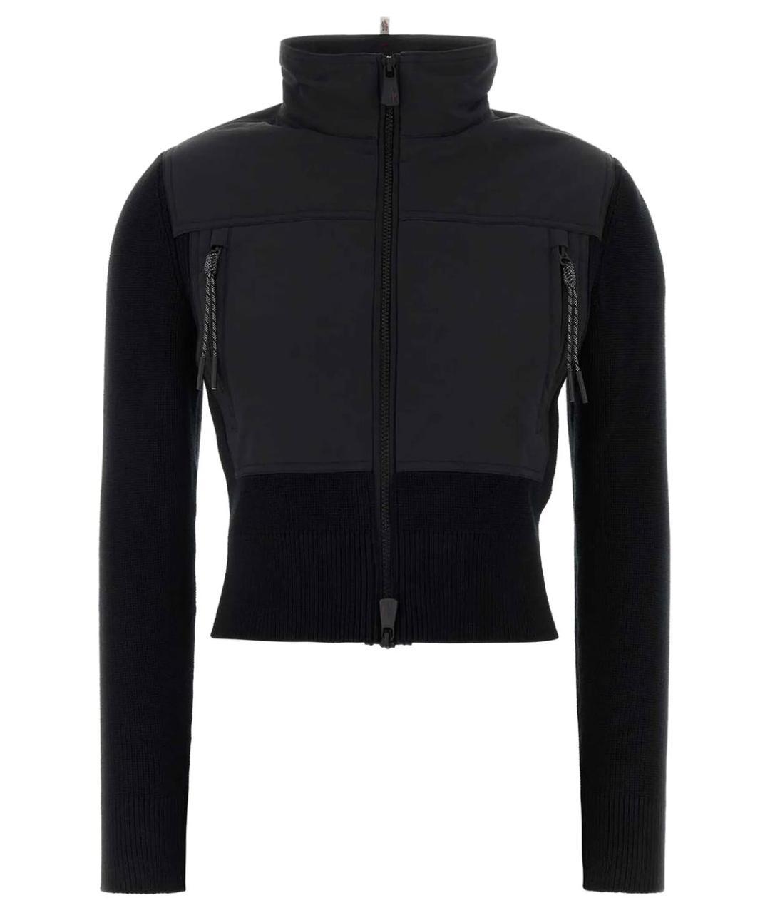 MONCLER Черная полиэстеровая куртка, фото 3