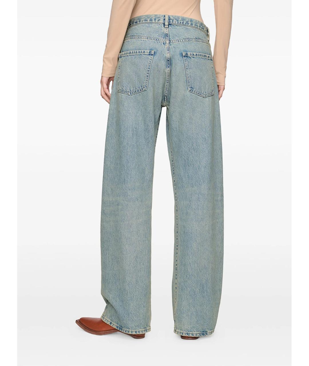 MAISON MARGIELA Синие хлопковые прямые джинсы, фото 6