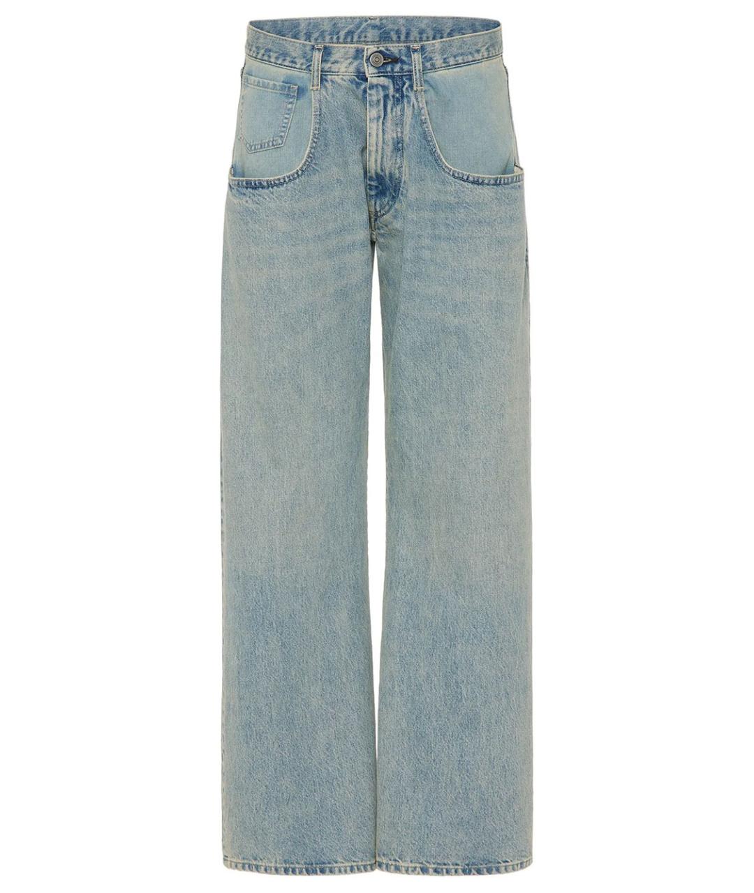 MAISON MARGIELA Синие хлопковые прямые джинсы, фото 1