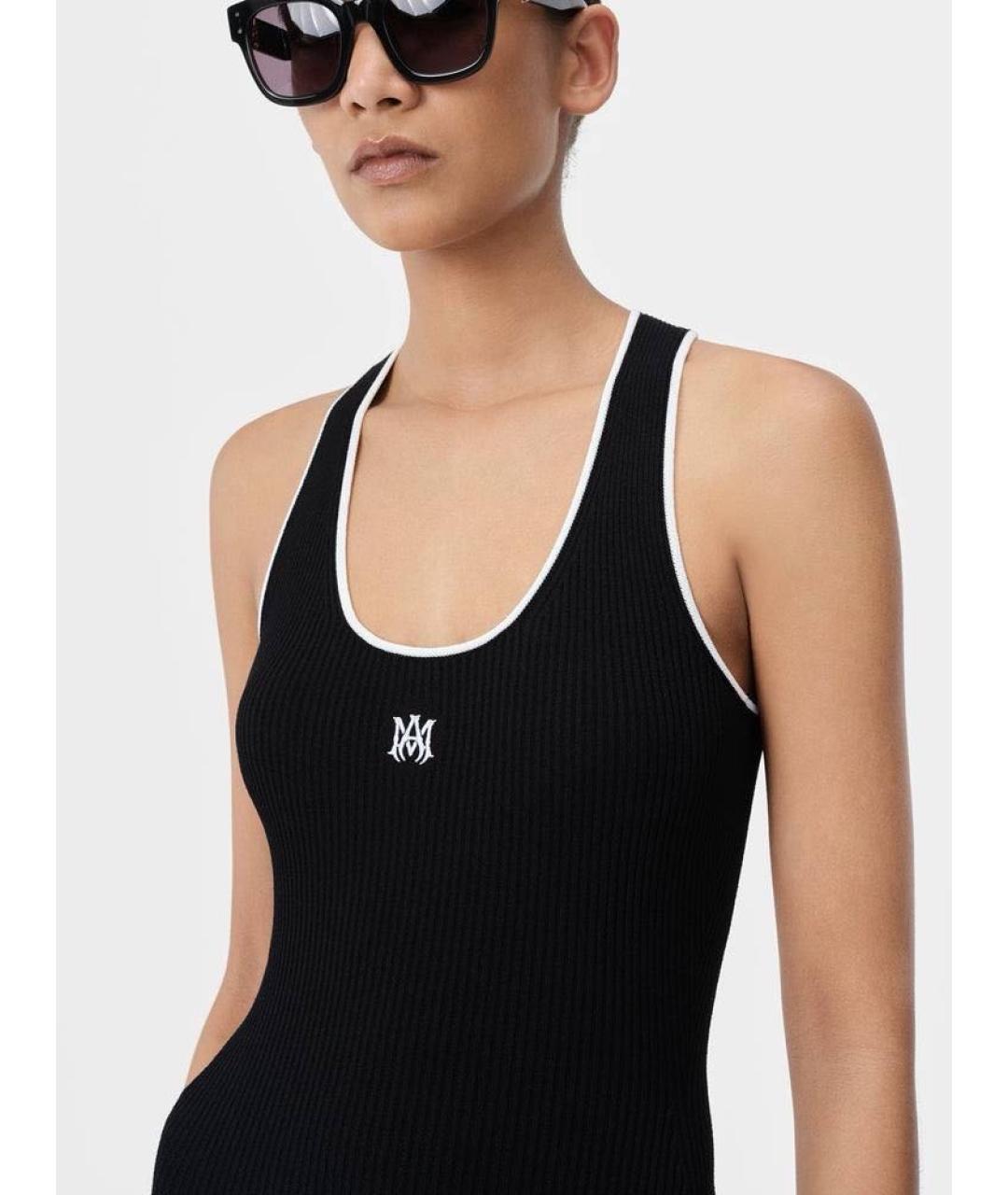 AMIRI Черное вискозное повседневное платье, фото 3