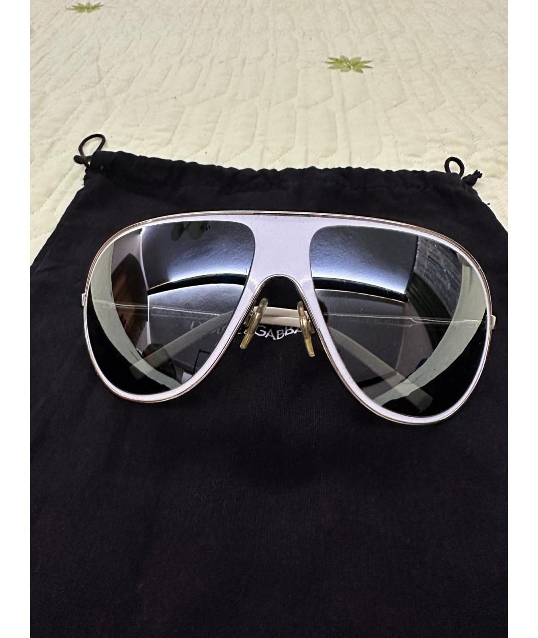 DOLCE&GABBANA Белые солнцезащитные очки, фото 5