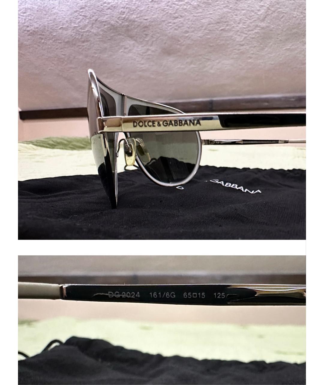 DOLCE&GABBANA Белые солнцезащитные очки, фото 9