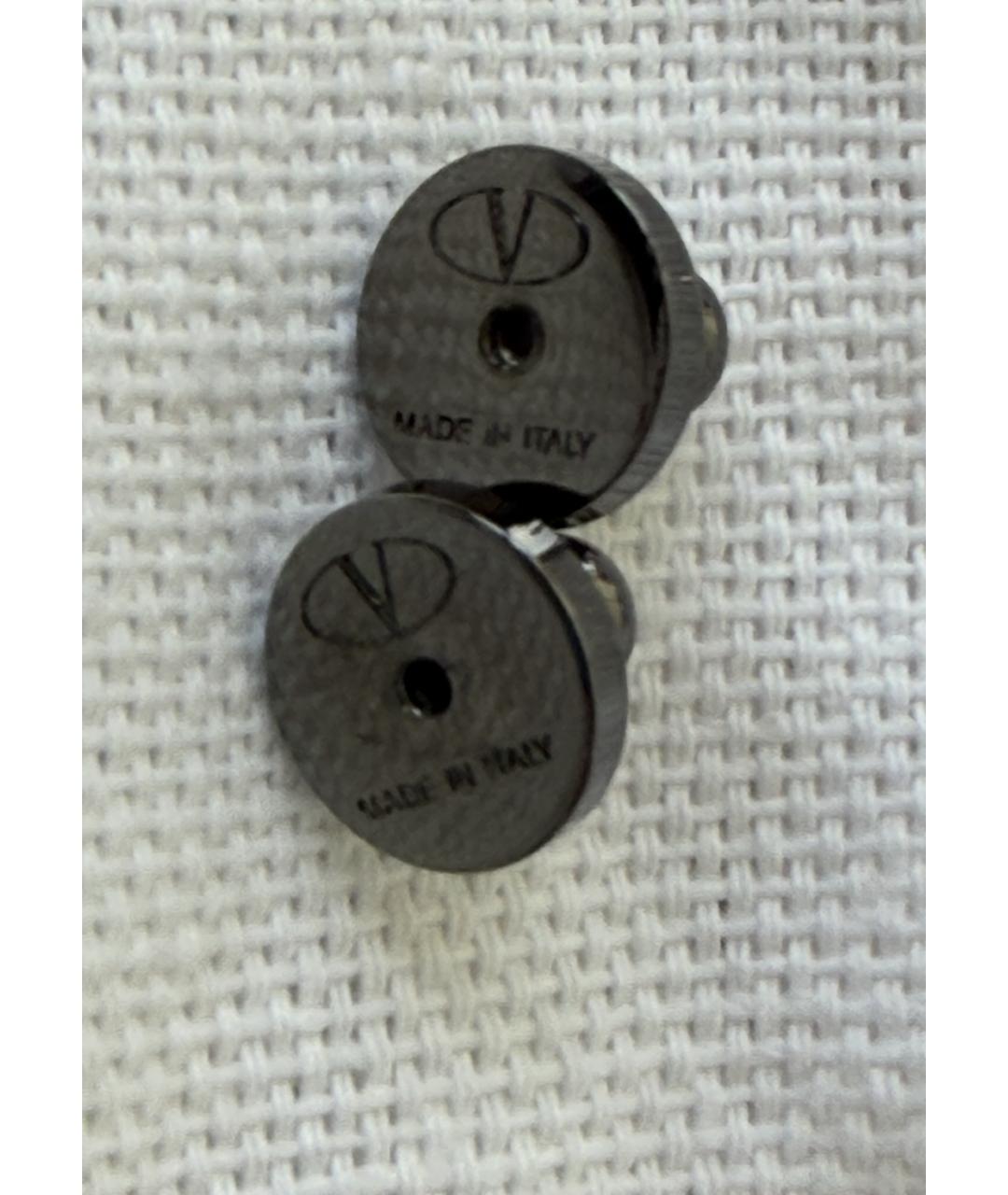 VALENTINO Черные металлические серьги, фото 3