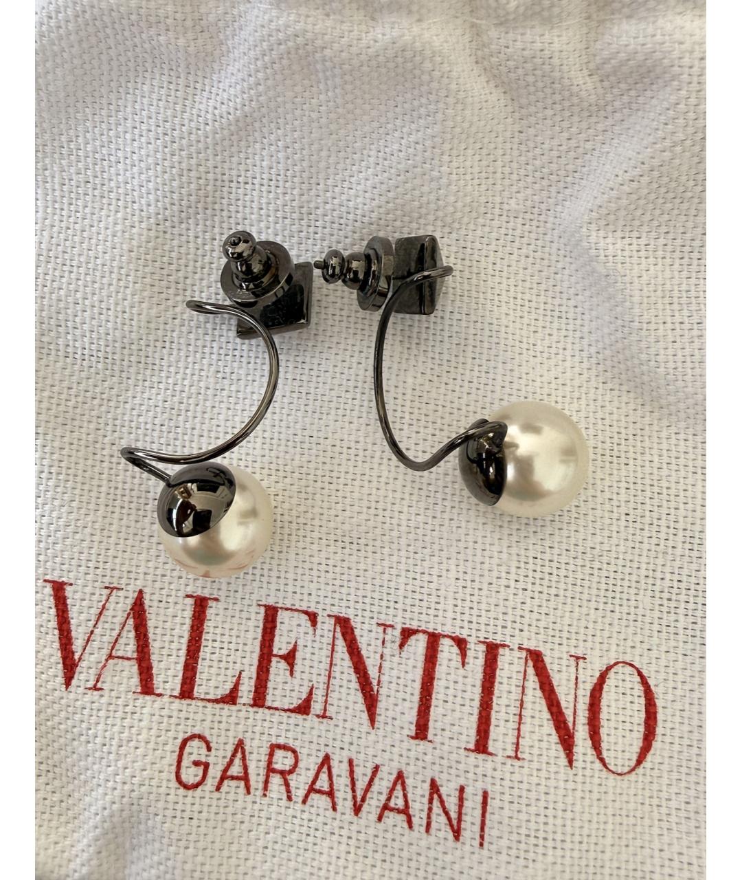 VALENTINO Черные металлические серьги, фото 8