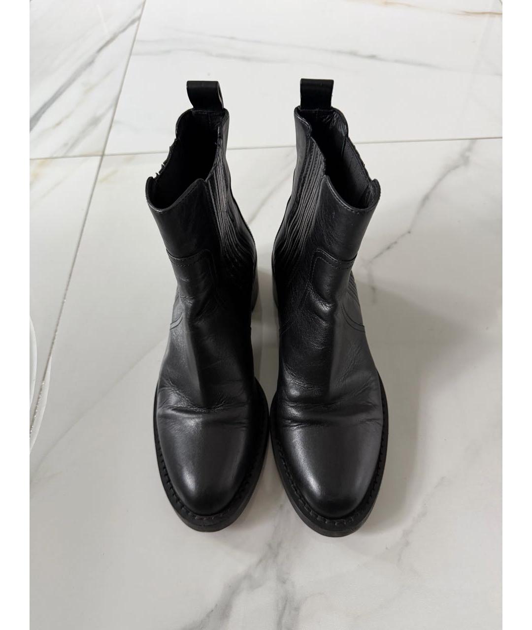 CELINE Черные кожаные ботильоны, фото 2