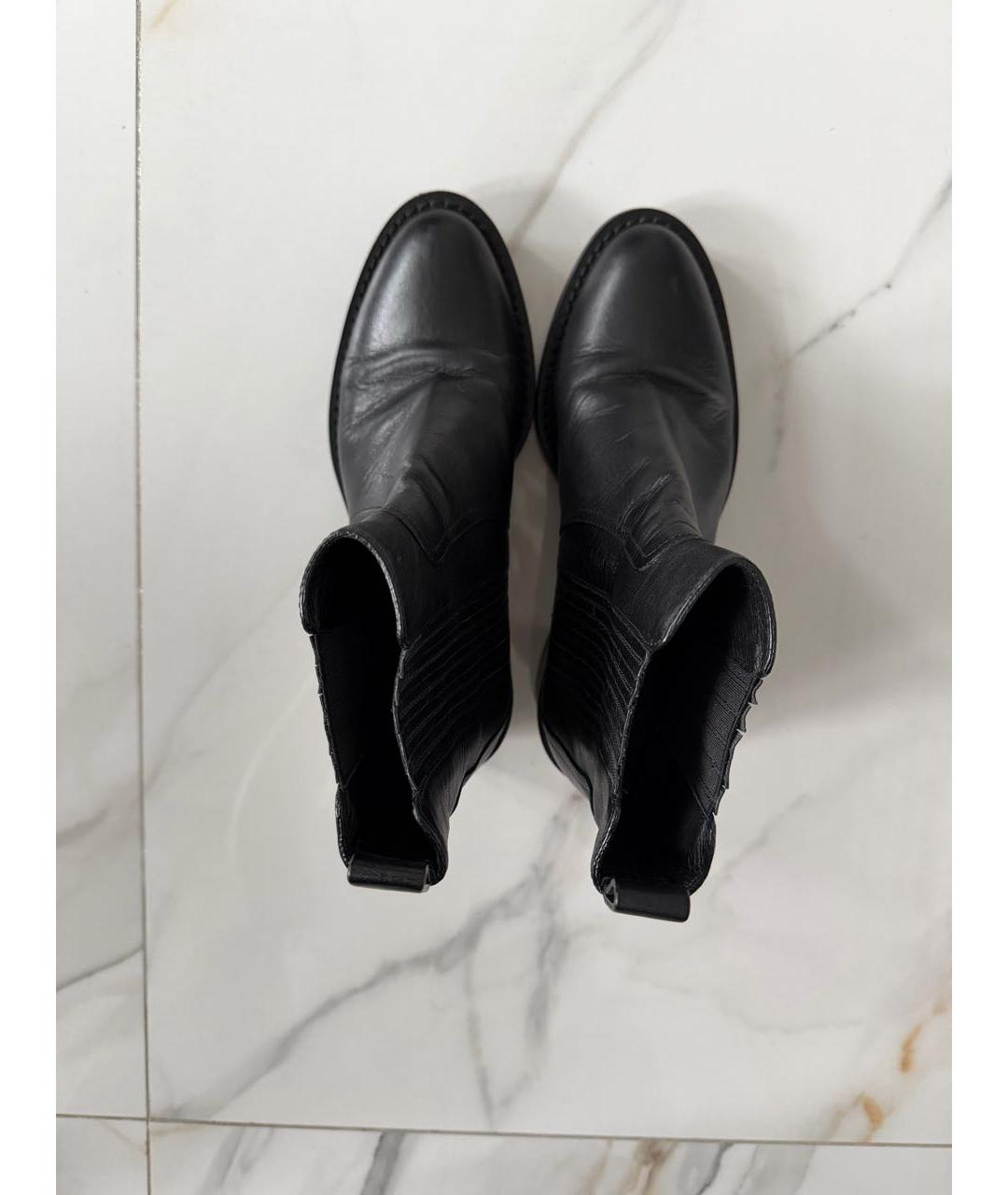 CELINE Черные кожаные ботильоны, фото 3