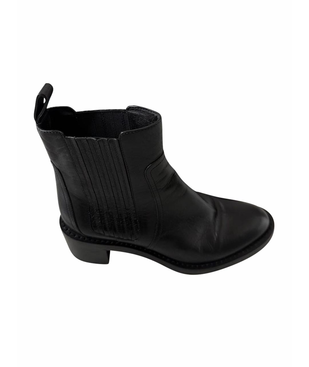 CELINE Черные кожаные ботильоны, фото 1