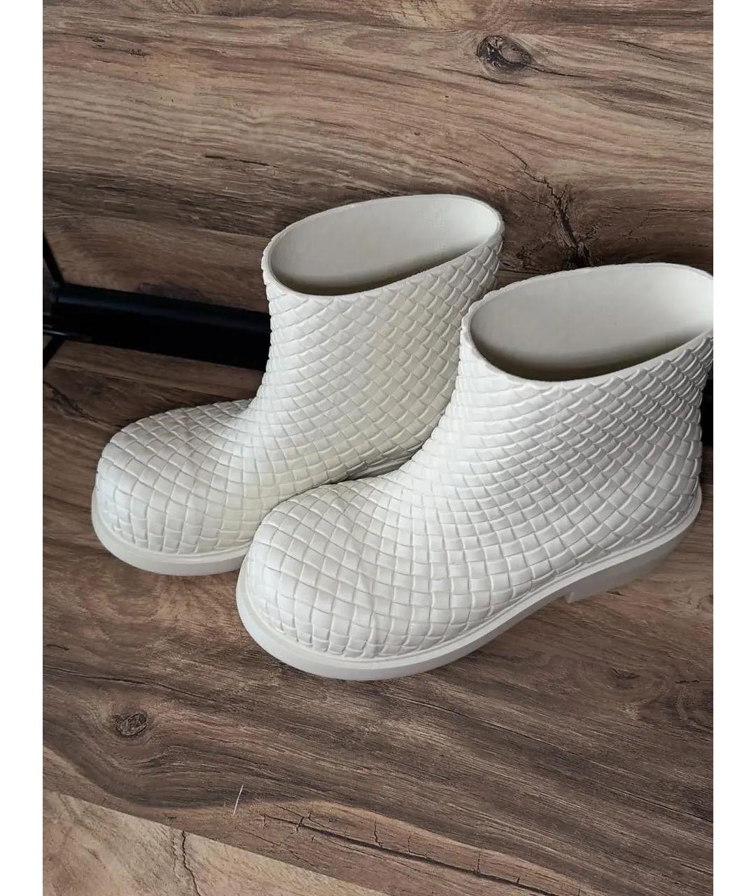 BOTTEGA VENETA Белые резиновые сапоги, фото 4