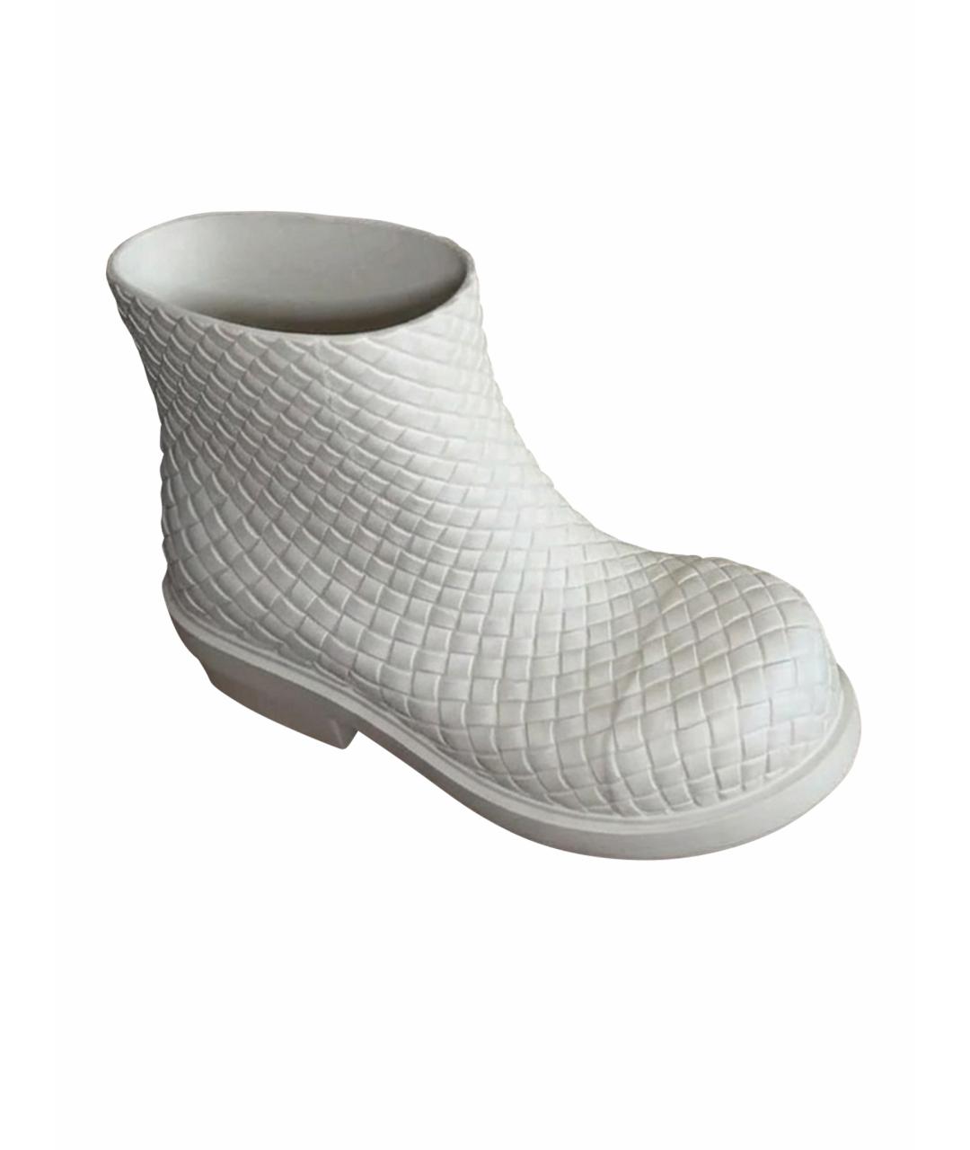 BOTTEGA VENETA Белые резиновые сапоги, фото 1