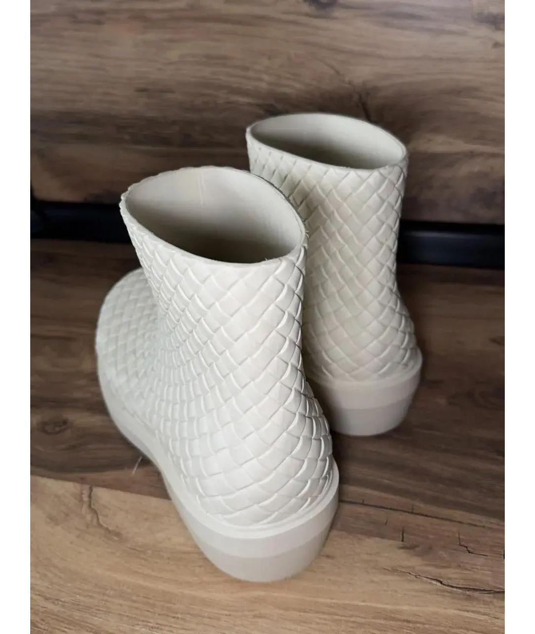 BOTTEGA VENETA Белые резиновые сапоги, фото 3