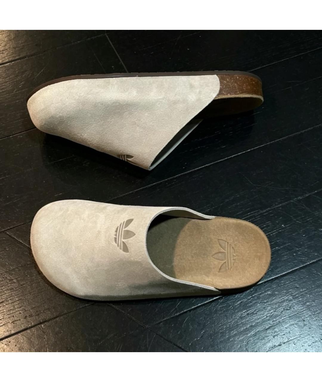 ADIDAS Серые замшевые сабо, фото 5