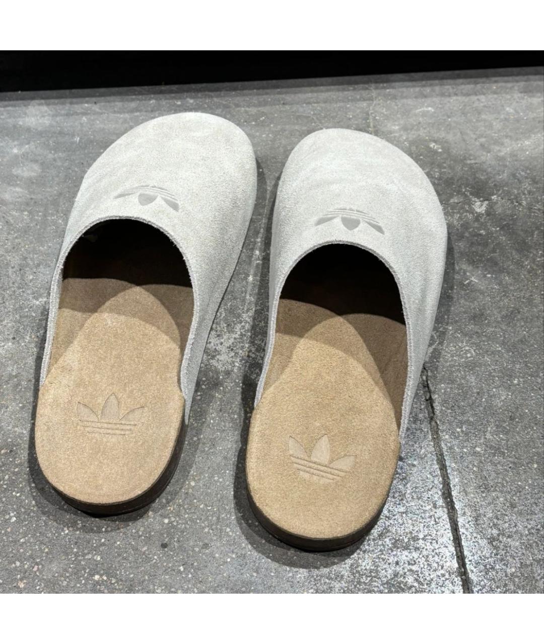 ADIDAS Серые замшевые сабо, фото 8