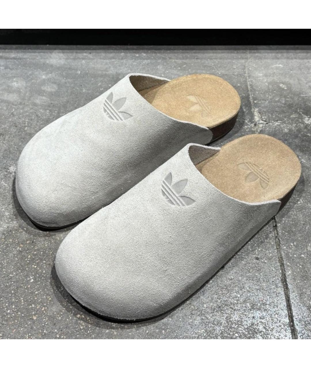 ADIDAS Серые замшевые сабо, фото 7
