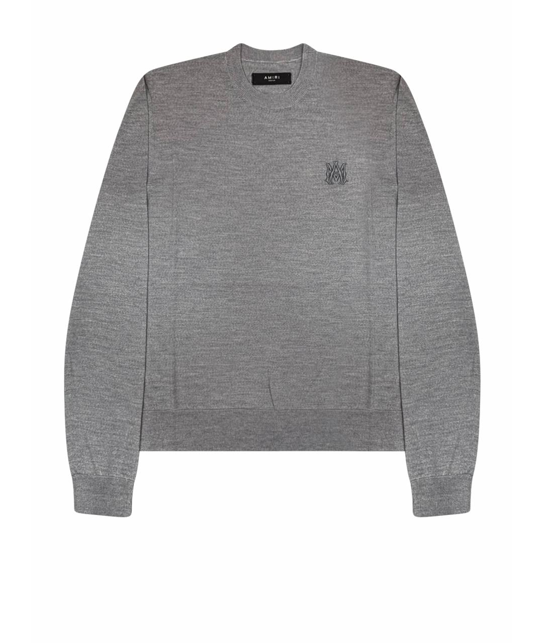 AMIRI Серый шерстяной джемпер / свитер, фото 1