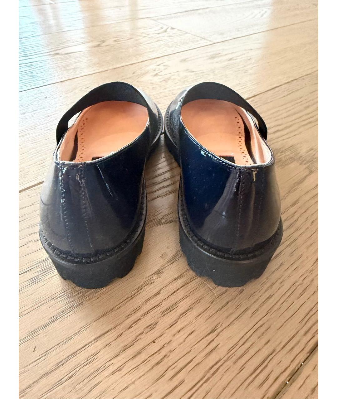 DOLCE & GABBANA KIDS Темно-синие балетки из лакированной кожи, фото 4