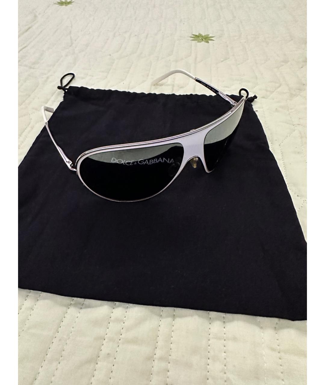 DOLCE&GABBANA Белые солнцезащитные очки, фото 6