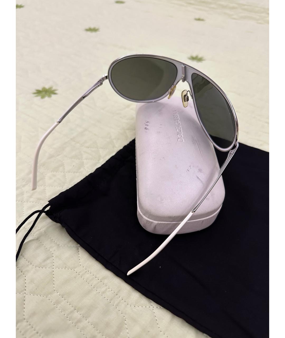 DOLCE&GABBANA Белые солнцезащитные очки, фото 3
