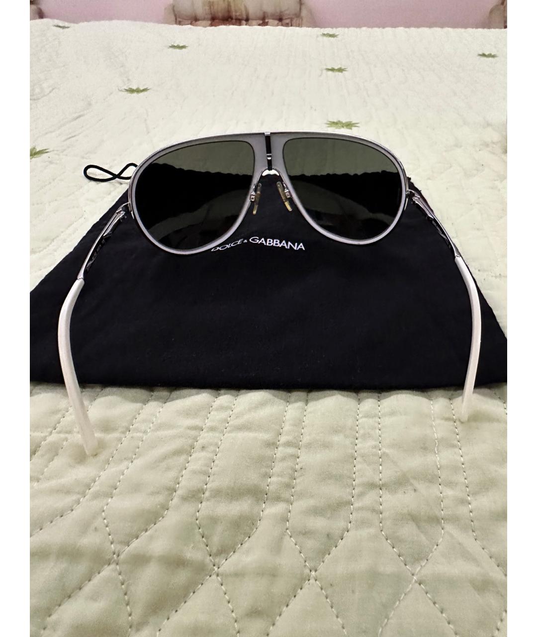 DOLCE&GABBANA Белые солнцезащитные очки, фото 8